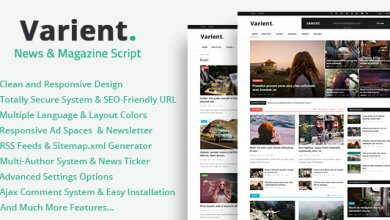 Photo of Varient v1.3.2 – Haber ve Magazin Script İndir