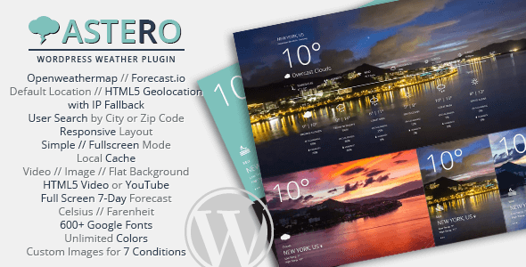 Astero WordPress Hava Durumu Eklentisi v1.4.3 İndir