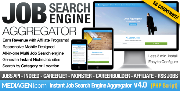 Instant Job Search Engine Aggregator v4.0 İndir