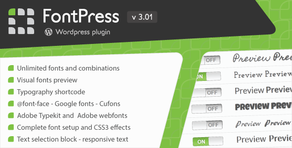 FontPress v3.01 - WordPress Yazı Tipi Eklentisi İndir