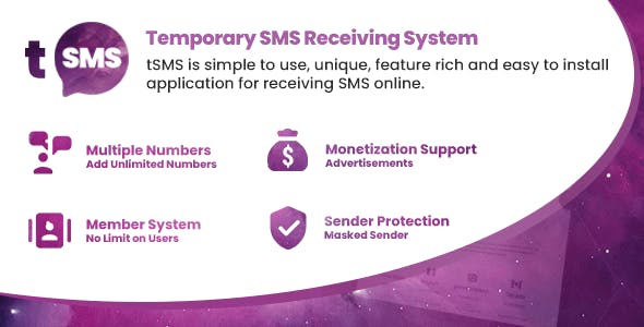 tSMS - Geçici SMS Alma Script İndir